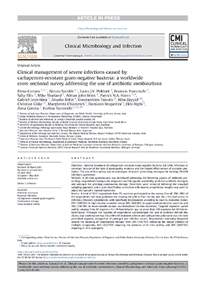Clinical management of severe infections caused by carbapenem-resistant Gram-negative bacteria: a worldwide cross-sectional survey addressing the use of antibiotic combinations