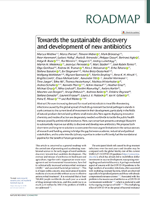 Towards the sustainable discovery and development of new antibiotics