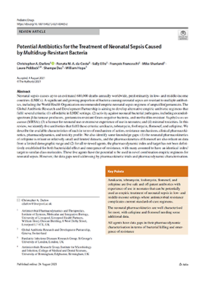 Potential Antibiotics for the Treatment of Neonatal Sepsis Caused  by Multidrug‑Resistant Bacteria