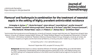 Flomoxef and fosfomycin in combination for the treatment of neonatal sepsis in the setting of highly prevalent antimicrobial resistance