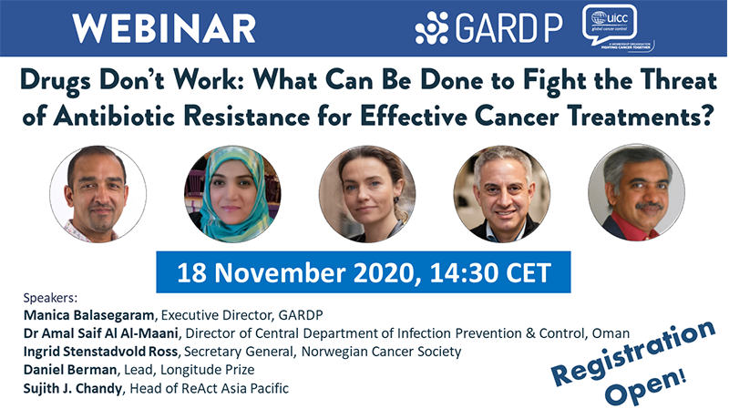 Webinar: Drugs Don’t Work: What Can Be Done to Fight the Threat of Antibiotic Resistance for Effective Cancer Treatments?
