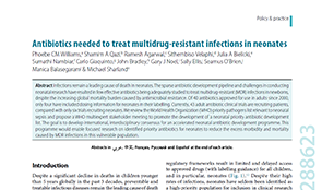Antibiotics needed to treat multidrug-resistant infections in neonates