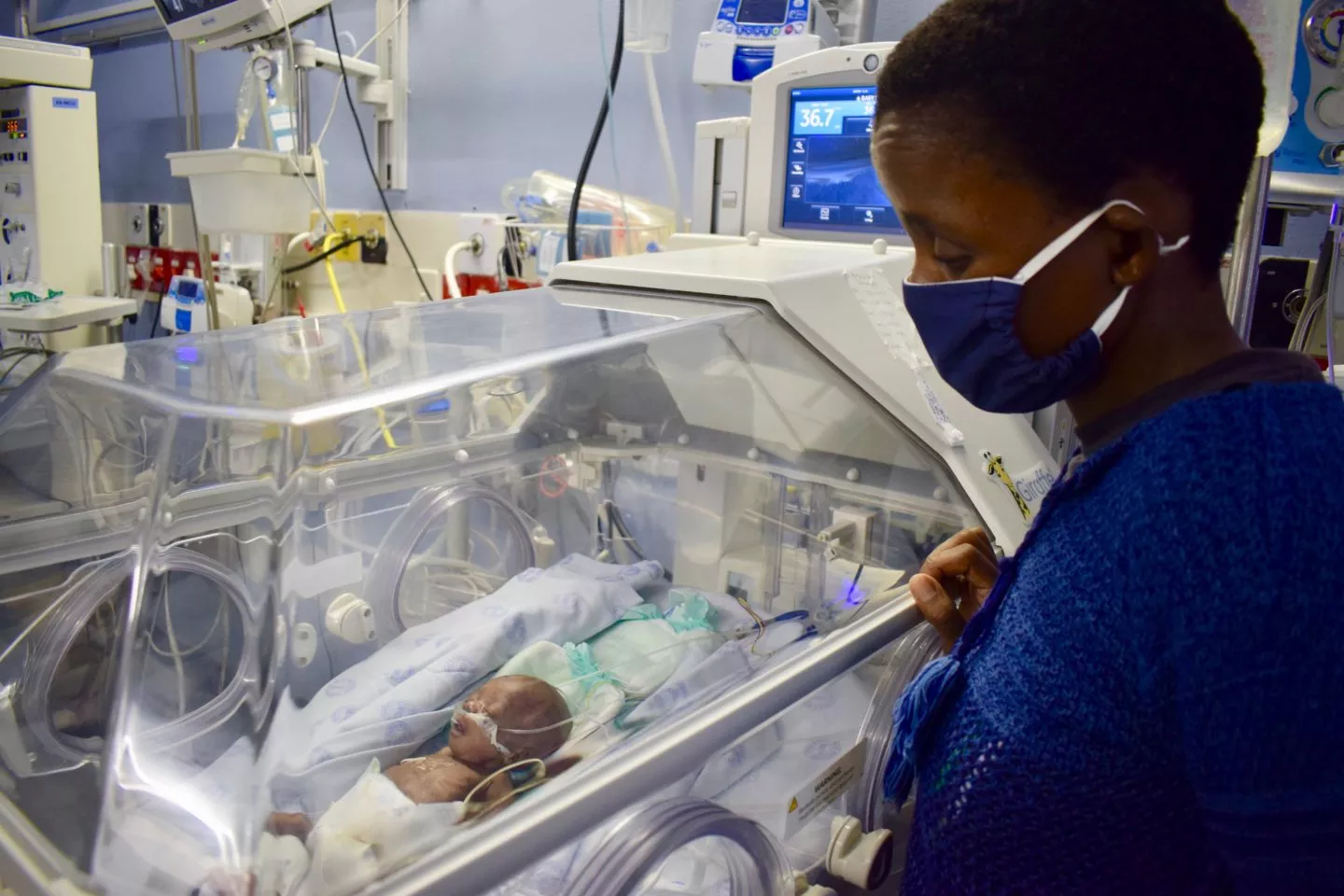 Neonates Baby Okwenathi and mom Busisiwe Sibango Tygerberg March 2022